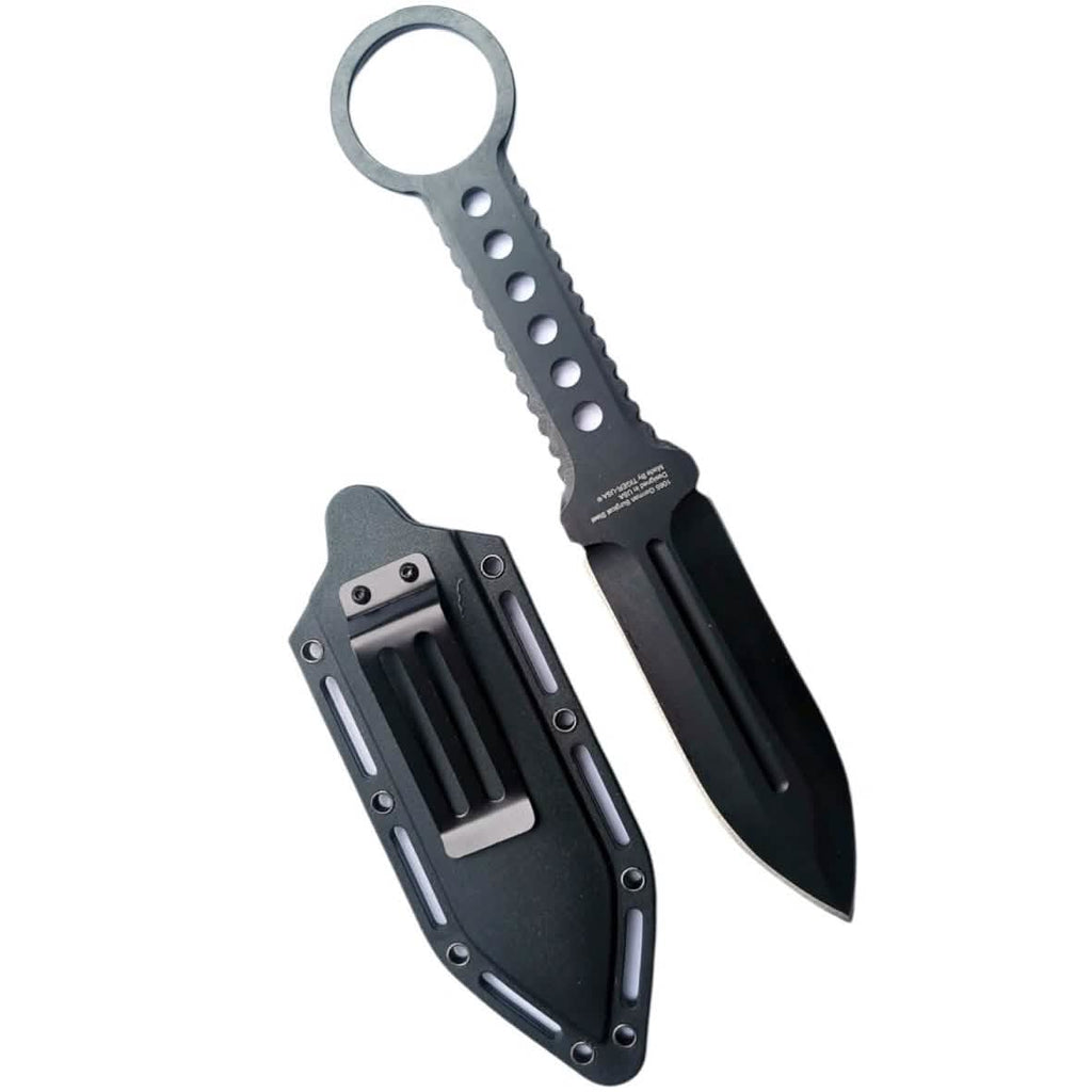 Double Edge Boot Knife Full Tang with Clip