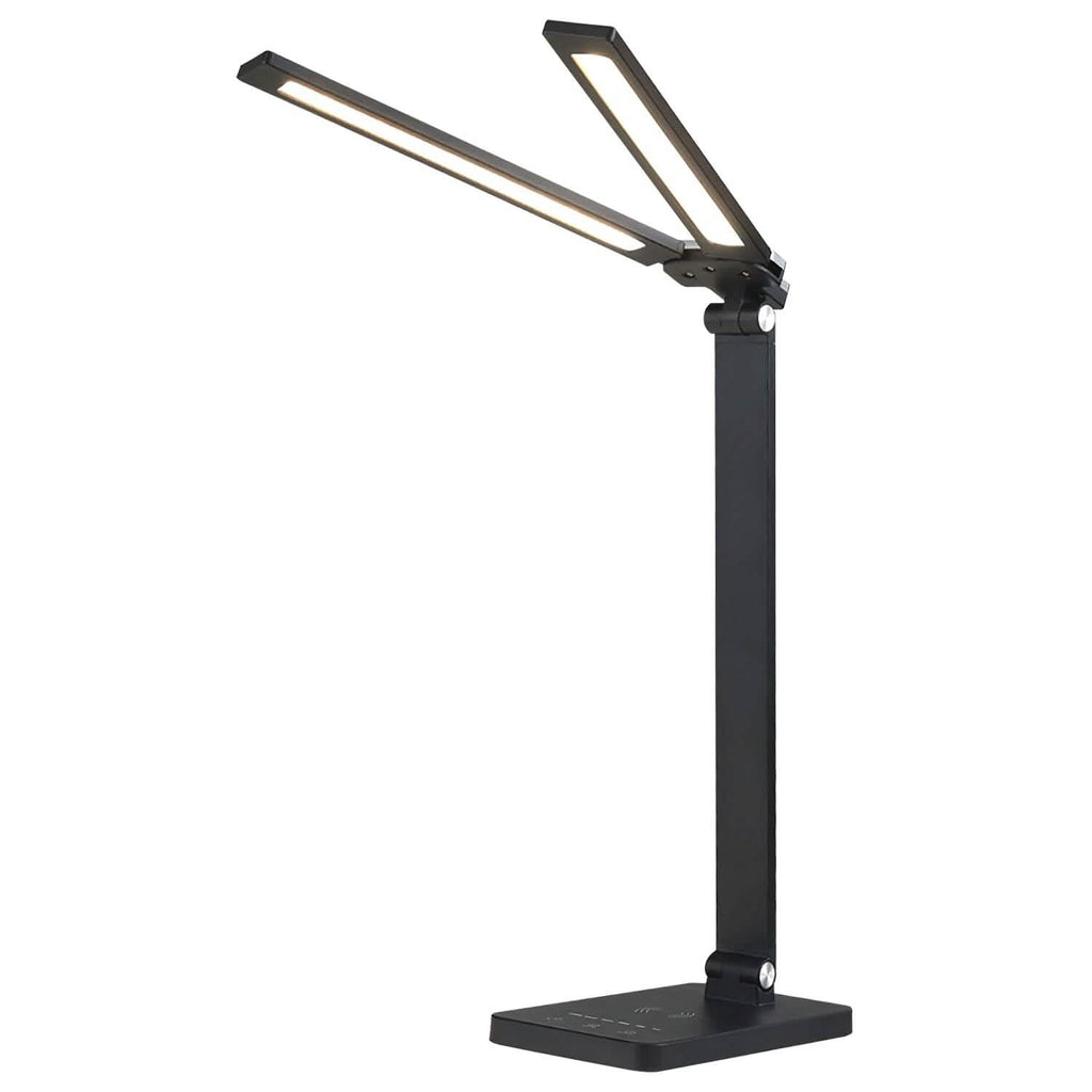 Double Head Desk Lamp with Wireless Charging USB Port