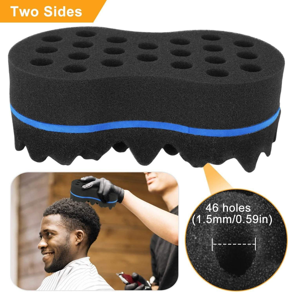Brosse éponge double face pour coiffeur, tresses, dreadlocks et torsades