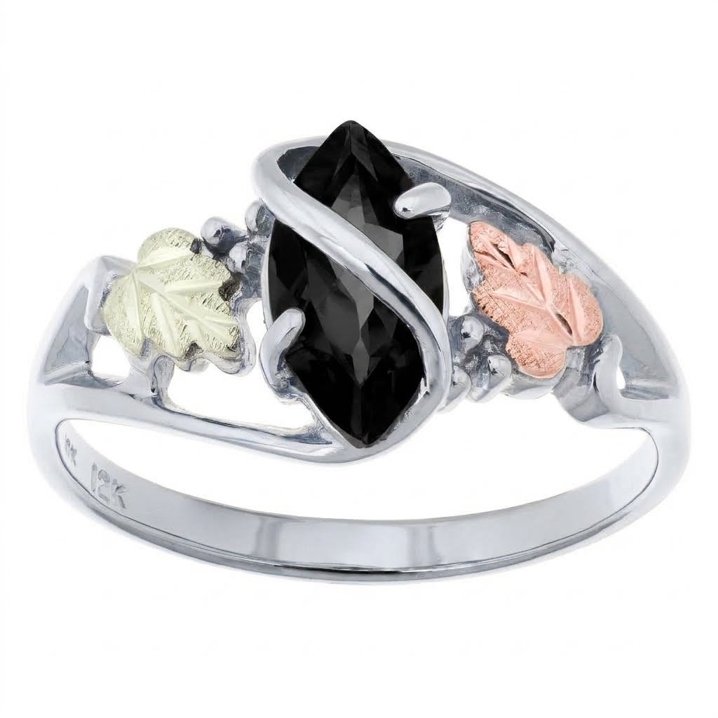 Marquise Onyx - Black Hills Gold Ladies Ring