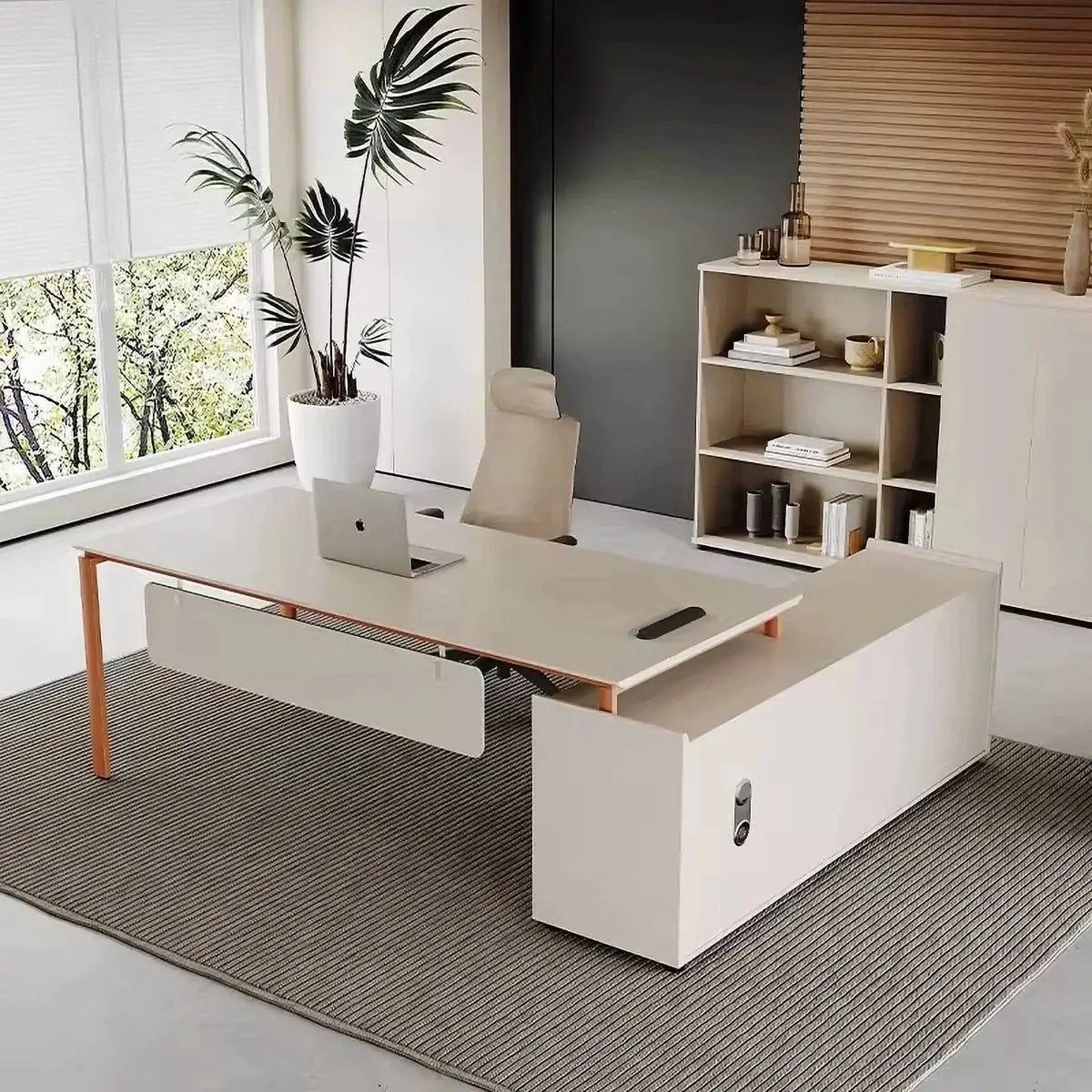 Selby · White L-Shaped Desk