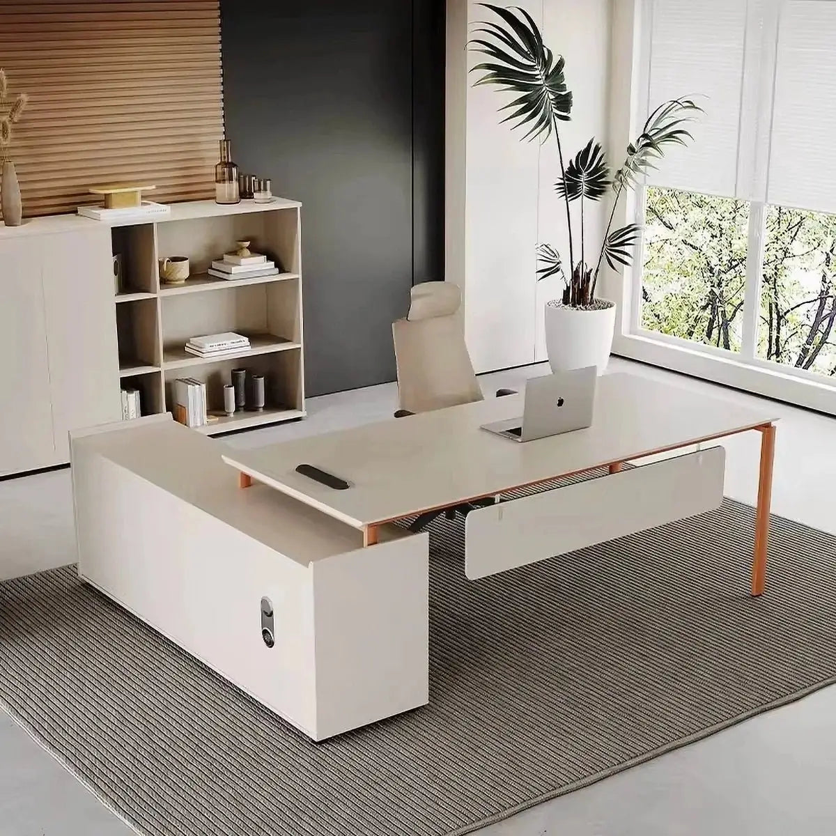 Selby · White L-Shaped Desk