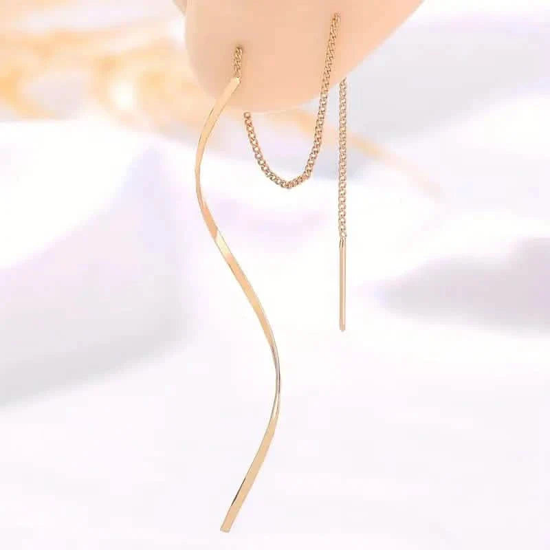 Drop Earrings Golden S Design