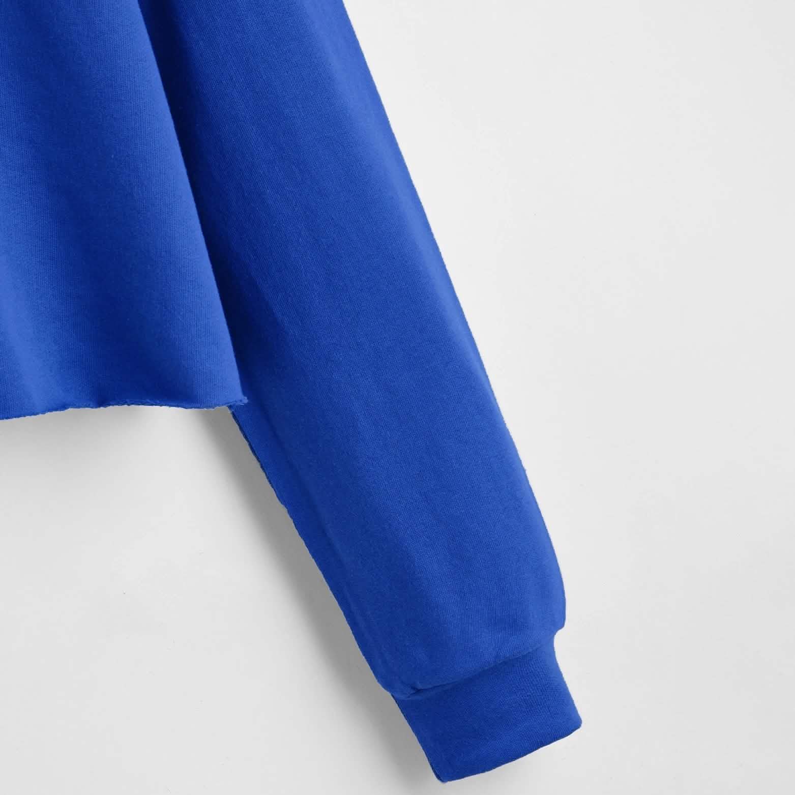 Drop Shoulder Crop Hoodie