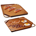 Dual-Sided Copper Griddle and Grill Pan