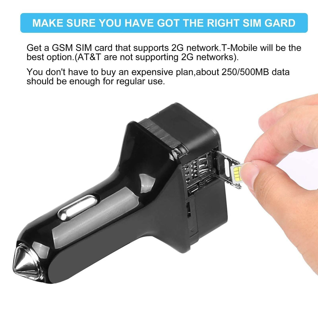 デュアルUSBカーチャージャー GPSトラッカー GSM SIM リアルタイムGPRS車両追跡セキュリティ