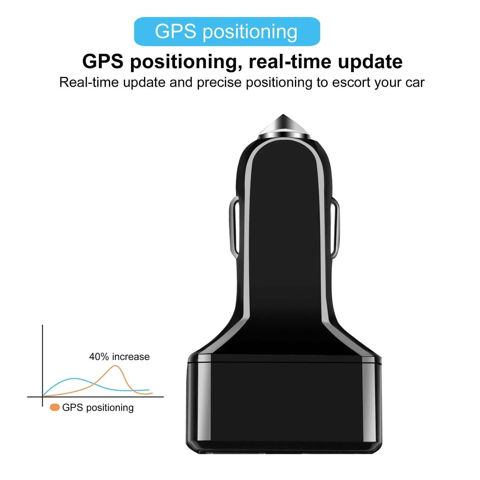 デュアルUSBカーチャージャー GPSトラッカー GSM SIM リアルタイムGPRS車両追跡セキュリティ