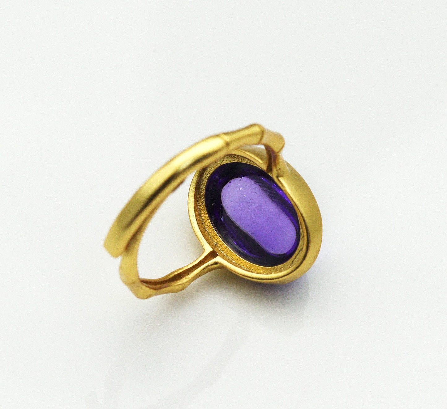 Oval Jade Adjustable Ring, Sku#LX51