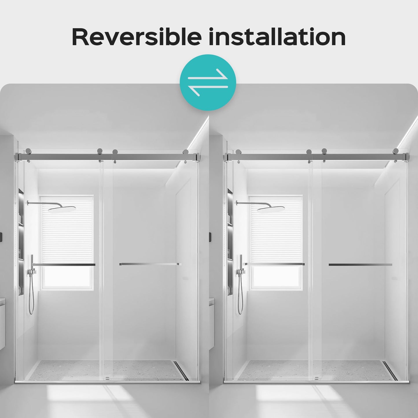 Frameless Double Sliding Shower Door