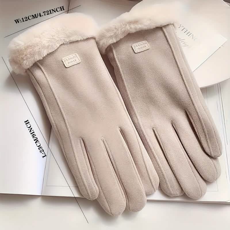 Gants en cachemire daim chaud tactile