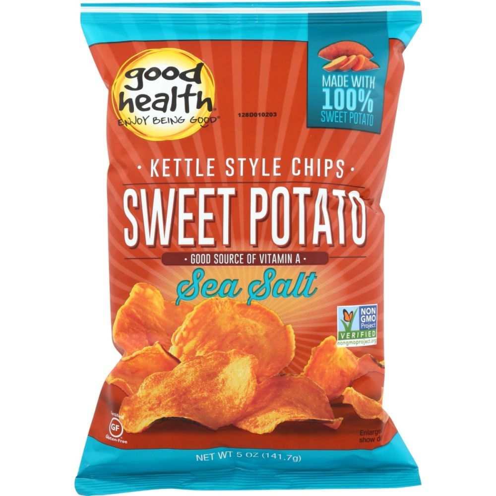 GOOD HEALTH: Kettle Style Sweet Potato Chips Sea Salt, 5 oz