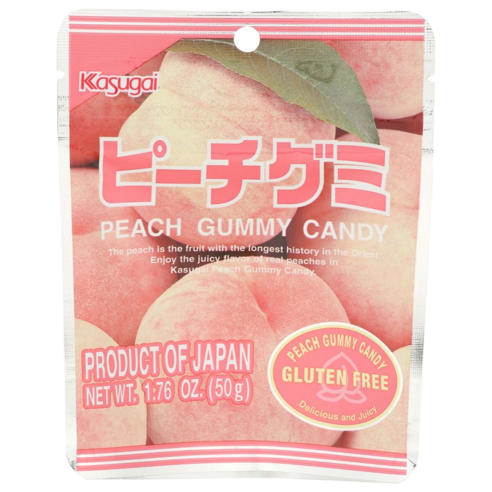 KASUGAI: Peach Gummy Candy, 1.76 oz