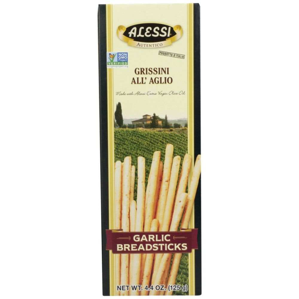 ALESSI Garlic Breadsticks - Delicious Turin-Style Snack with Olive Oil