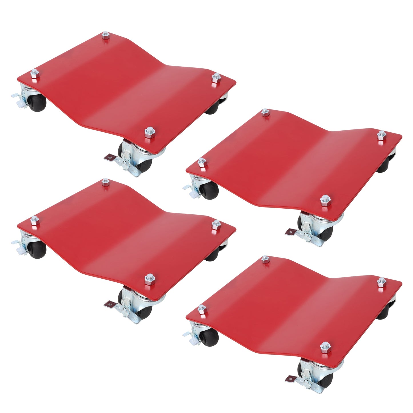 4-Pack 2500lbs Capacity Professional Steel Vehicle Dollies