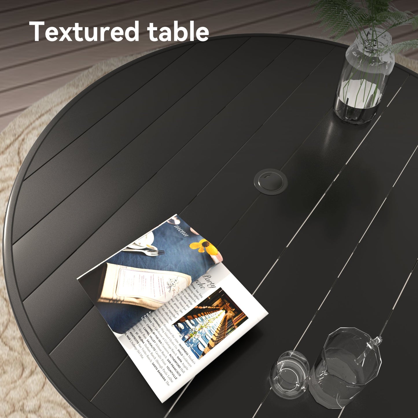 5 Pieces Outdoor Patio Dining Set