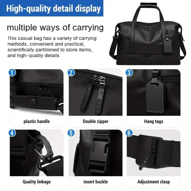 Durable Large Weekender Bag with Shoe Compartment