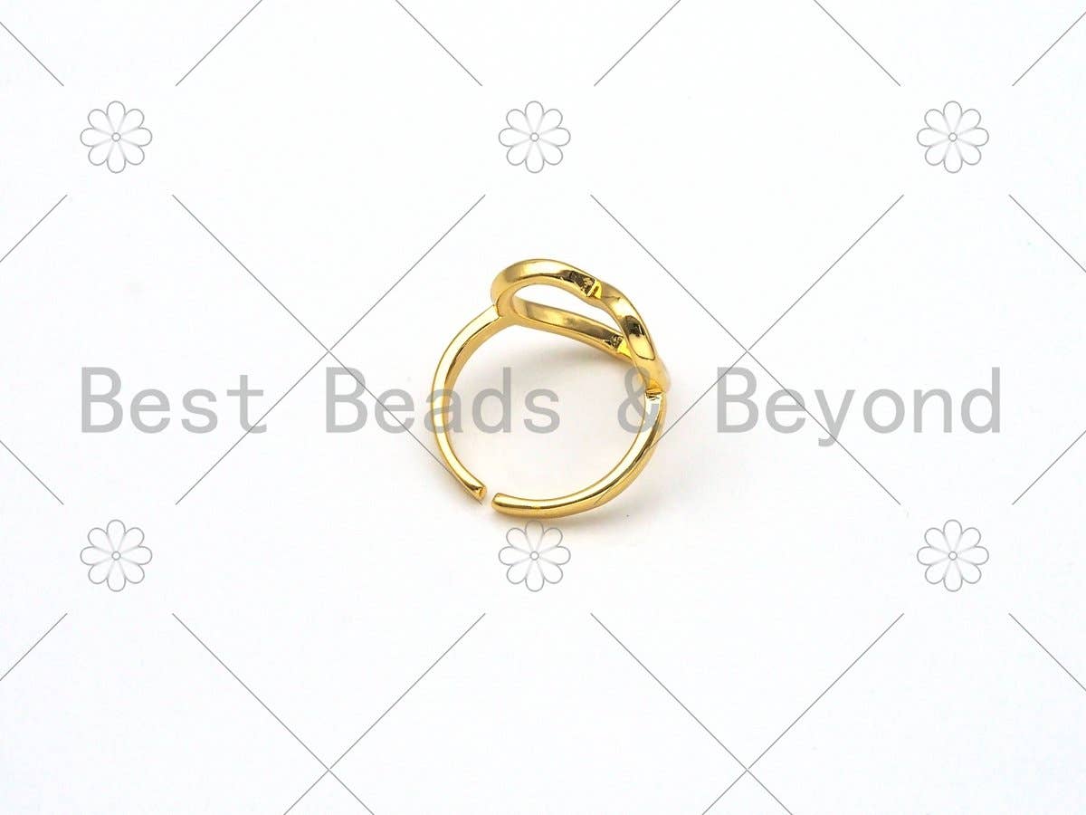 Heart Frame Shape Adjustable Ring, Sku#JL51