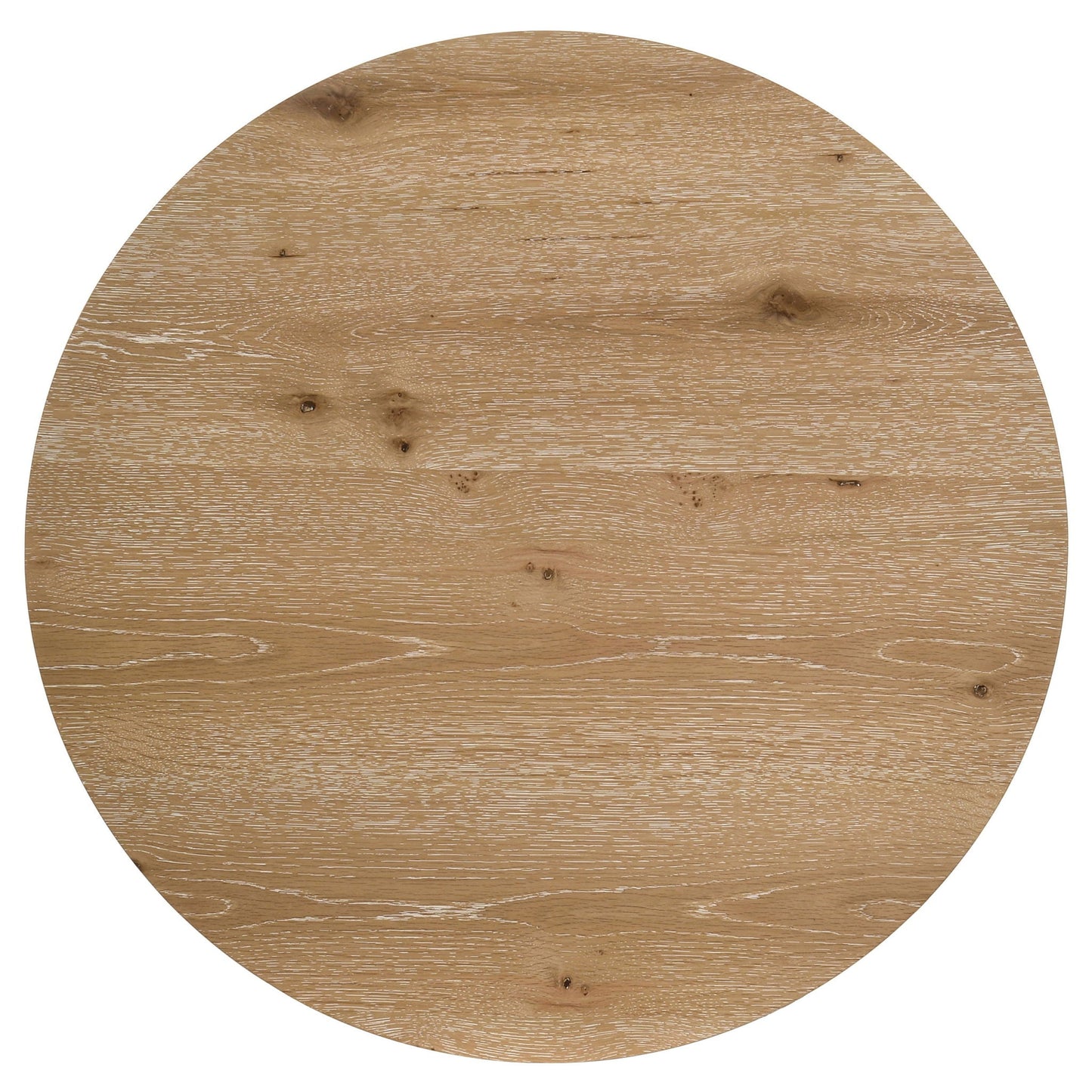 Kessler Round Sculptural Wood Coffee Table Light Oak