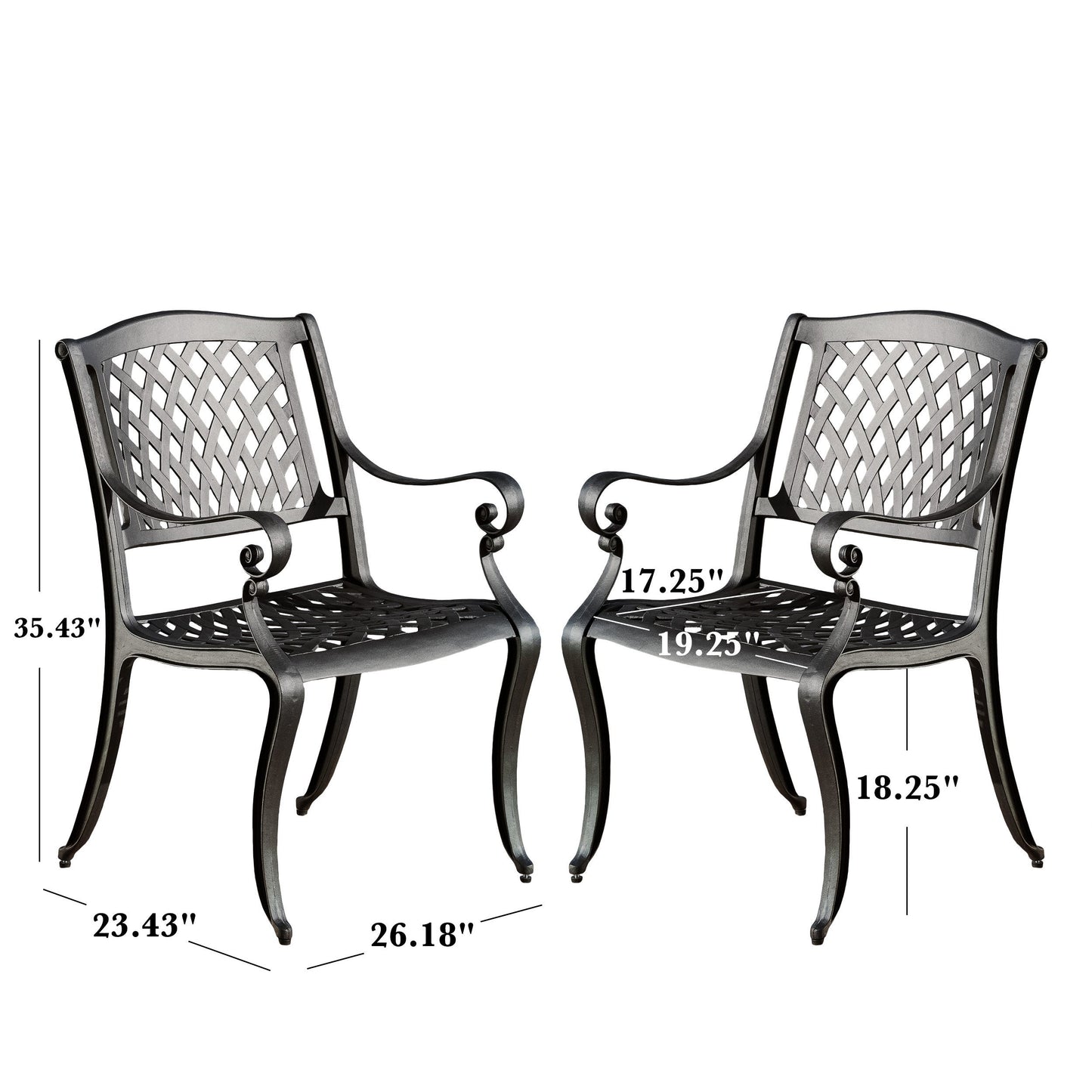 Cayman Arch Mesh I Chair Set of 2