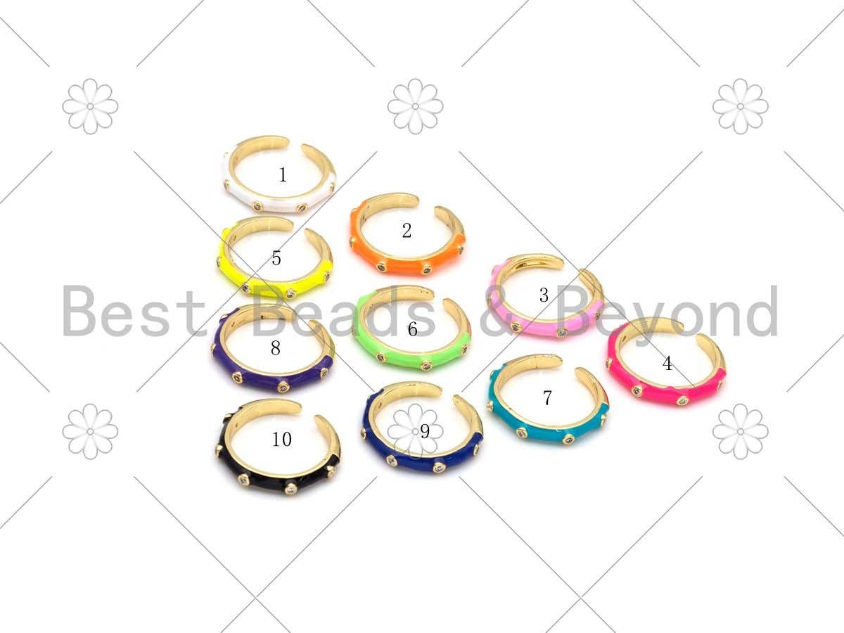 Colorful Enamel Round Stackable Ring, SKU#X264