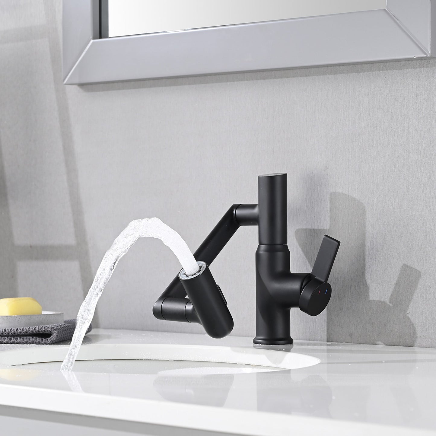 Bathroom Sink Faucet with Spray Function