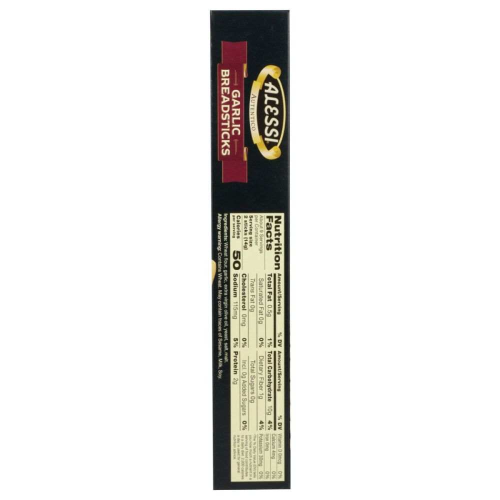 ALESSI Garlic Breadsticks - Delicious Turin-Style Snack with Olive Oil