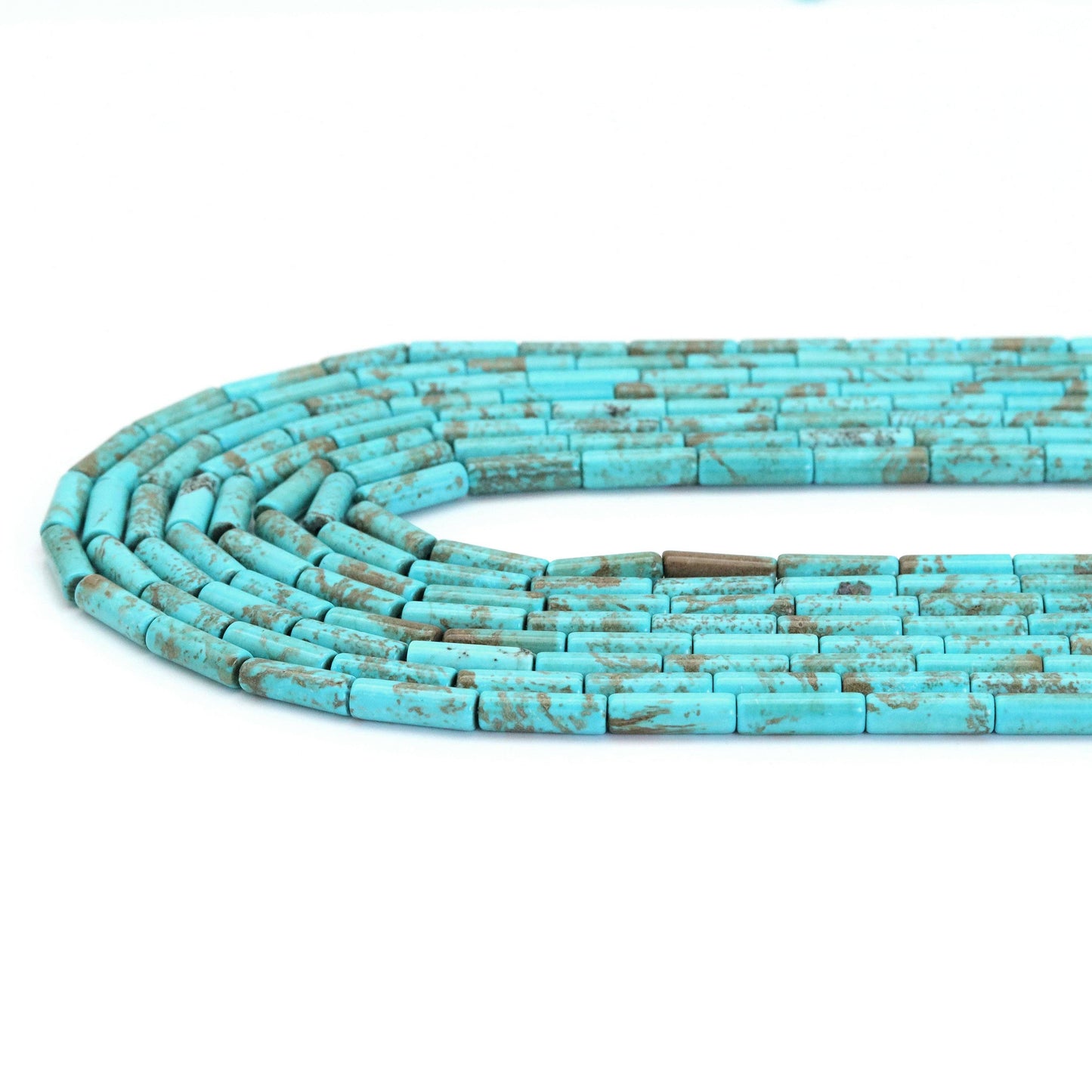 4x13mm Smooth Tube Turquoise Beads, Sku#U1829