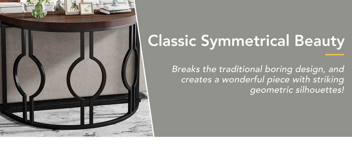 Half Moon Console Table for Entryway