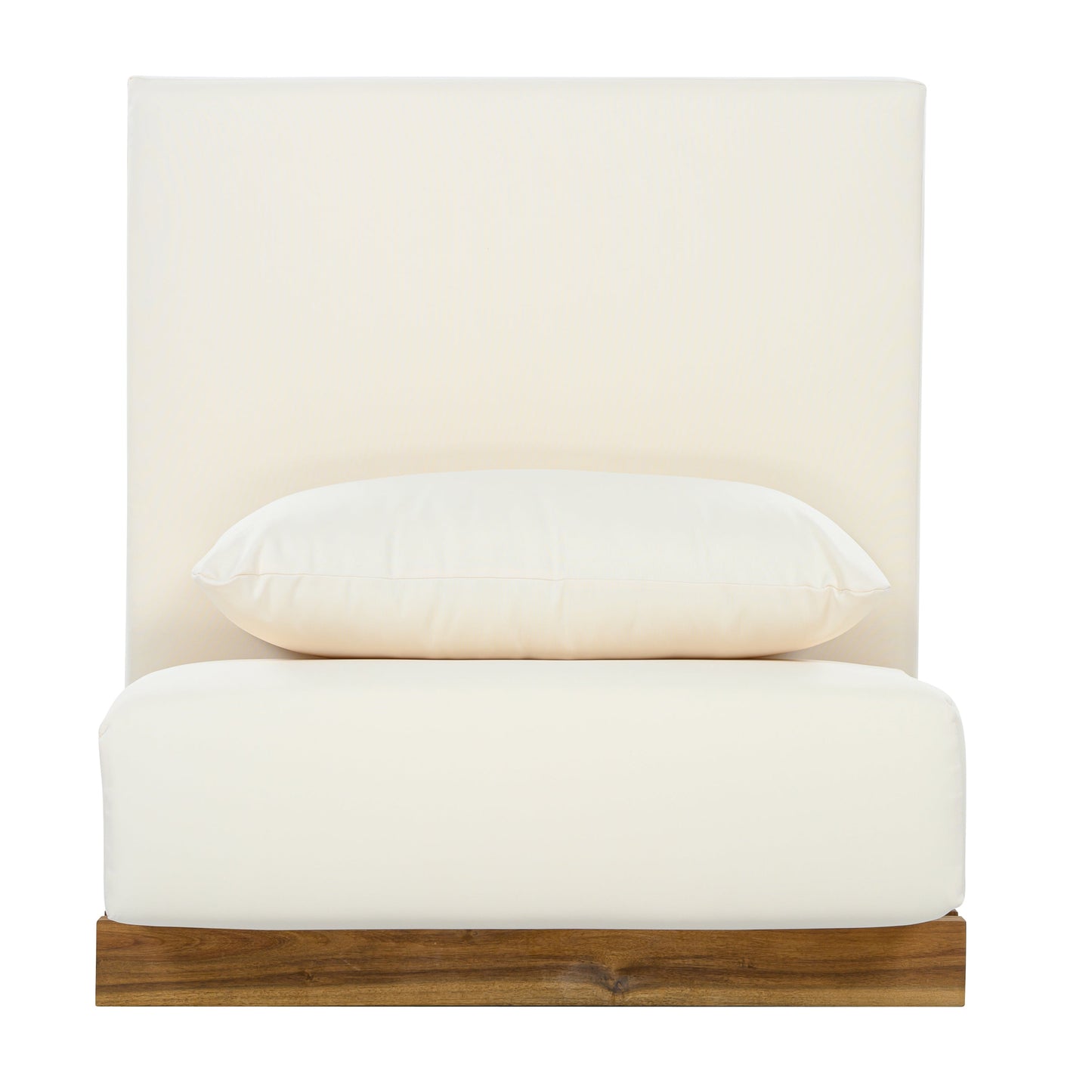 Oversized Outdoor Club Chair with Acacia Wood Frame