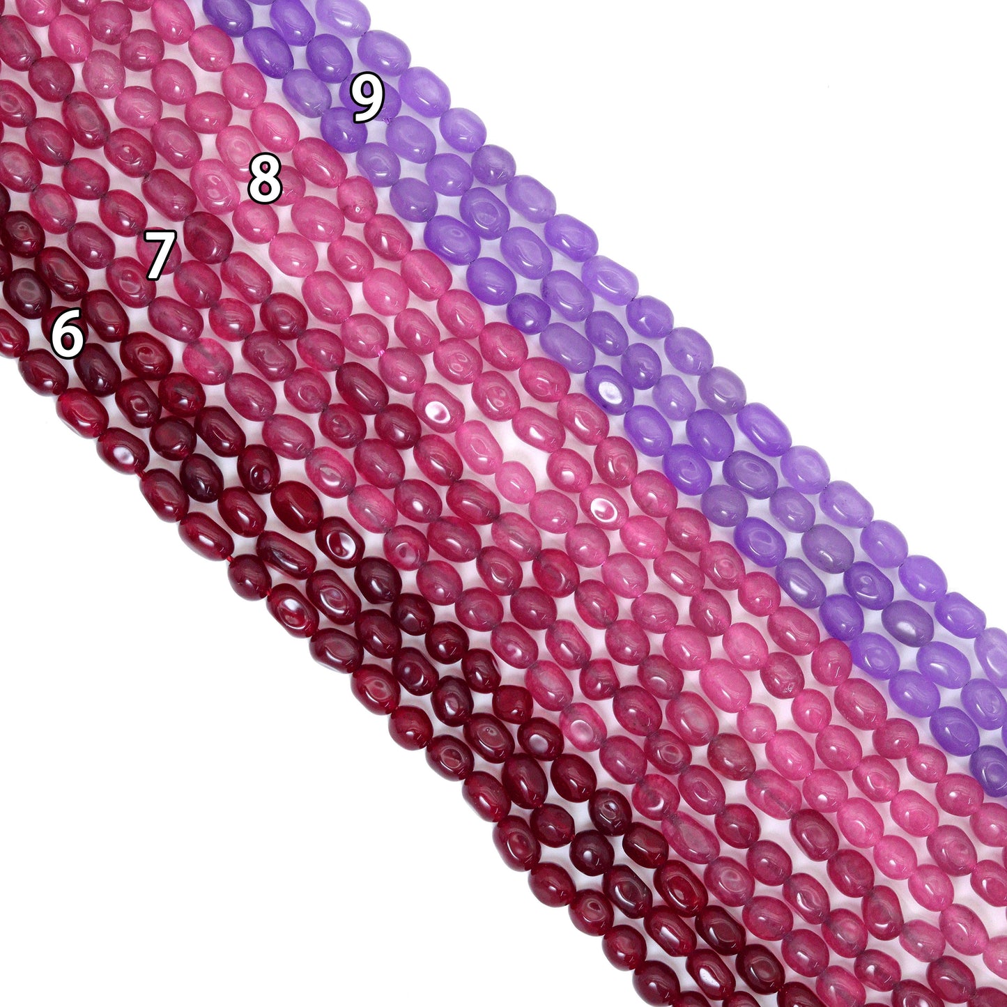 6x9mm Jade Smooth Oval Beads, Sku#U2149