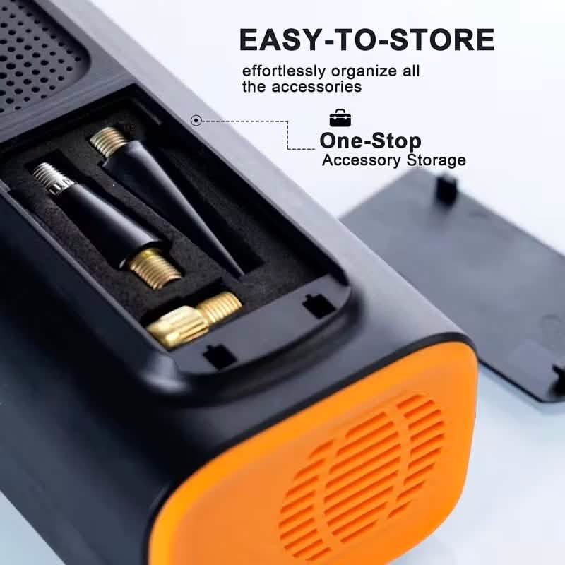 Compresseur d'air gonfleur de pneus portable – Pompe à air numérique 150 PSI avec lumière pour voiture, vélo et moto