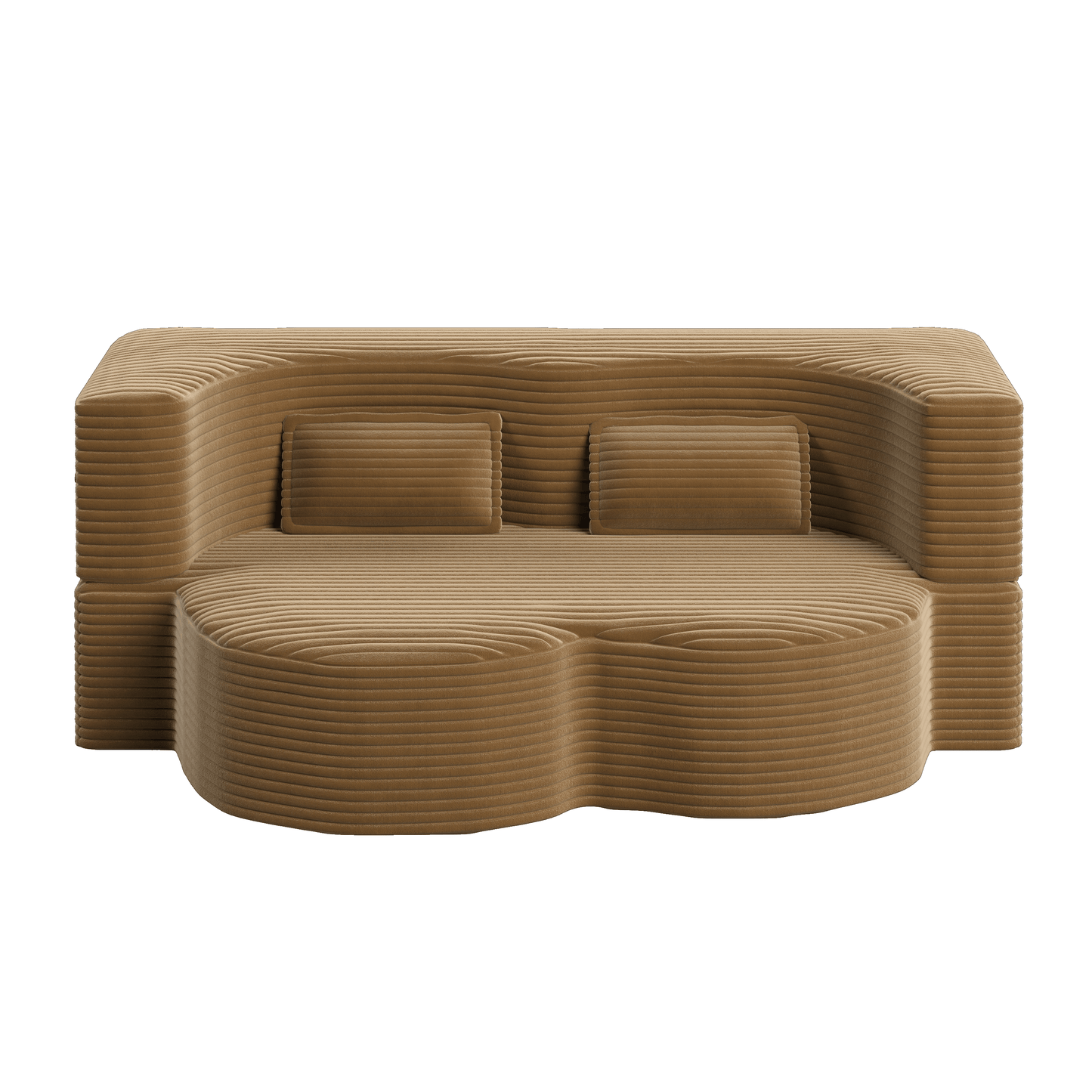 Modern Floor Sofa with 2 Pillows