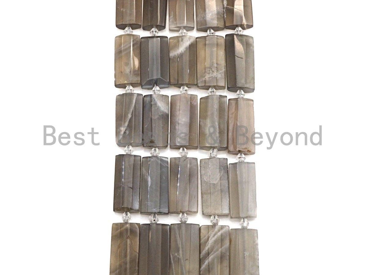 High Quality Natural Black Moonstone Pillow Shape Beads, Natural Moonstone beads, 13x26mm, sku#U680