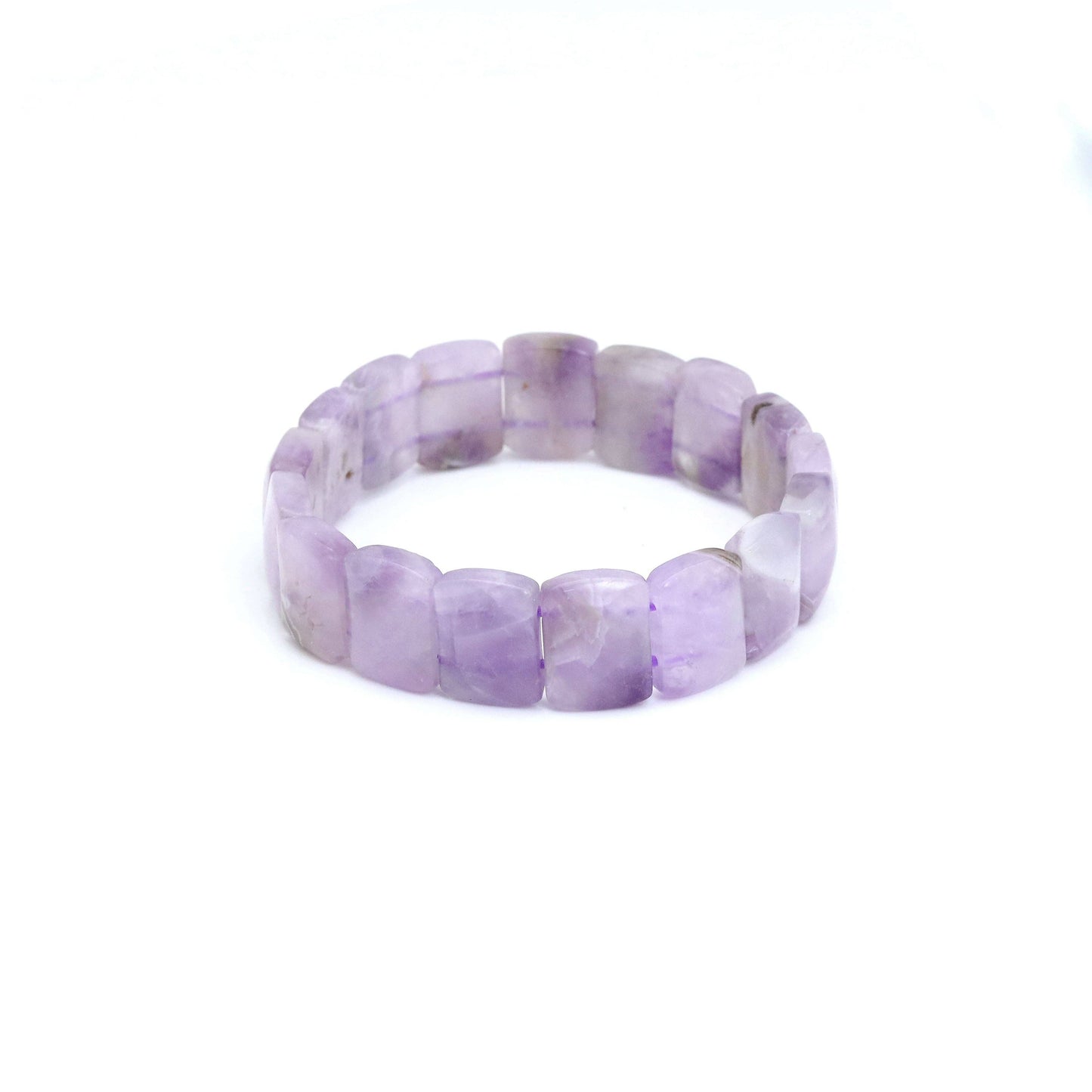 12x16mm Amethyst Rectangle Stretchy Bracelet, Sku#U2003