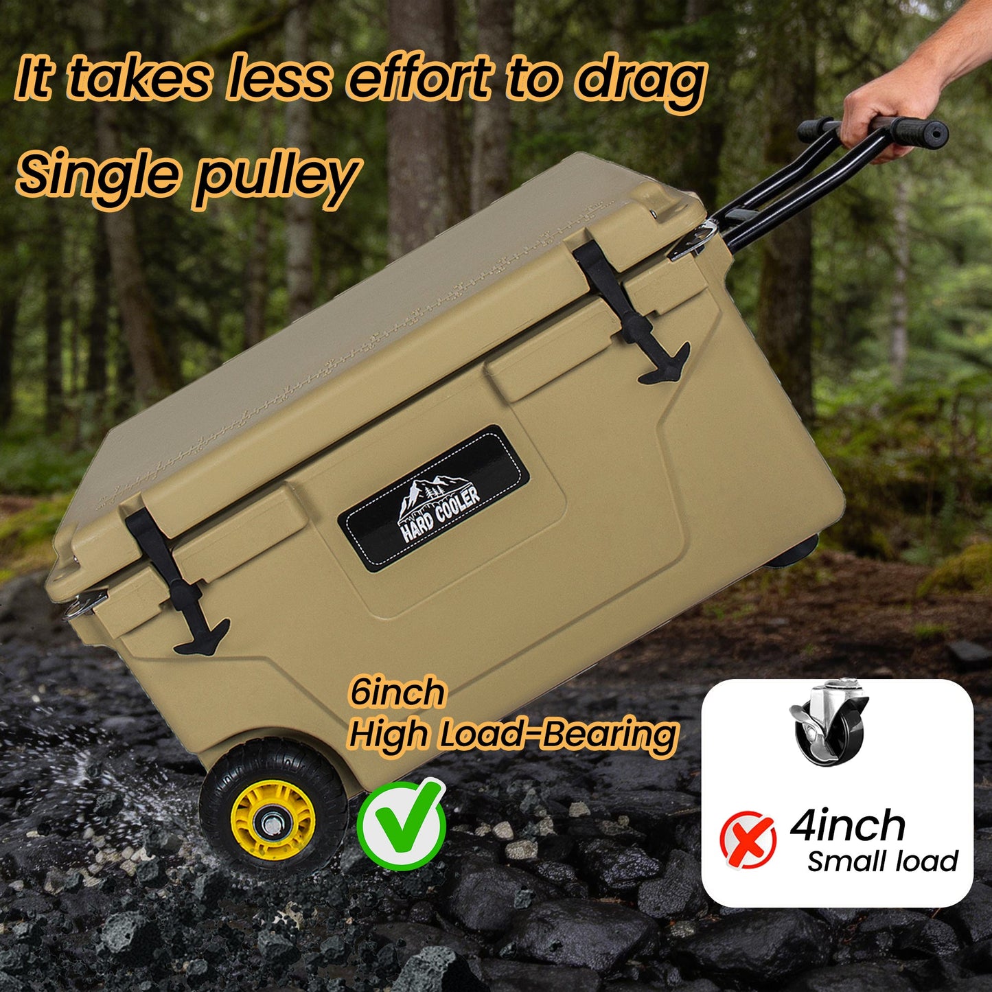 65 Quart Khaki Cooler