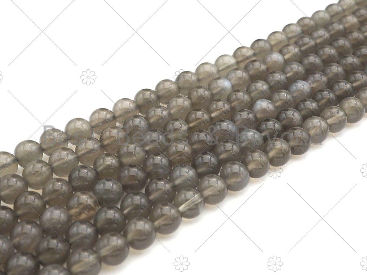 Top Quality Natural Black Moonstone Round Smooth Beads, 6mm/8mm/10mm High Polished  Black Moonstone Beads,15.5" Full Strand, sku#U992