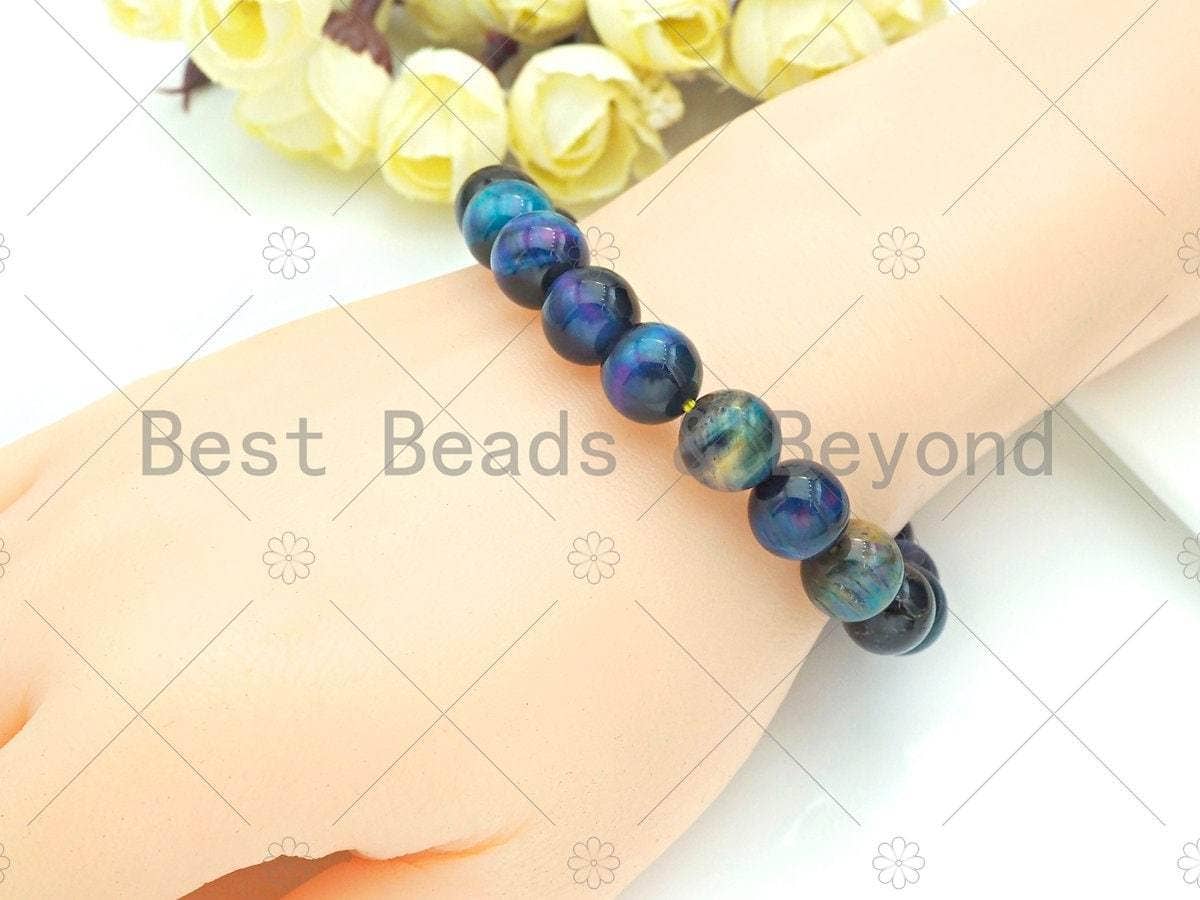 Galaxy Tiger Eye Stretchy Bracelet, Sku#U1090