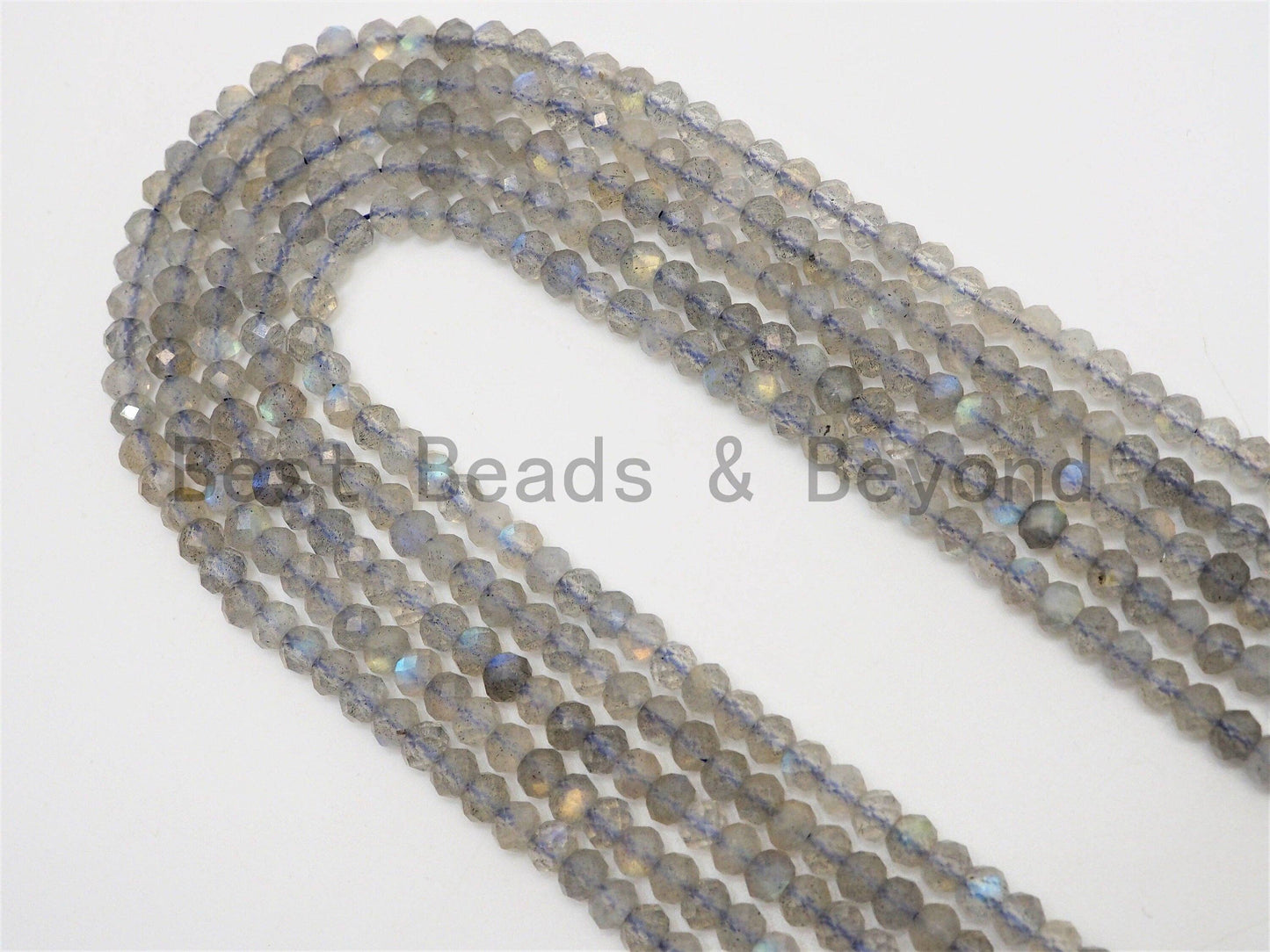 High Quality Natural Labradorite Rondelle/Round Faceted beads,2x3mm/4mm/5mm Sparkle Gemstone Beads, Tiny beads, 15.5inch strand, SKU#U370