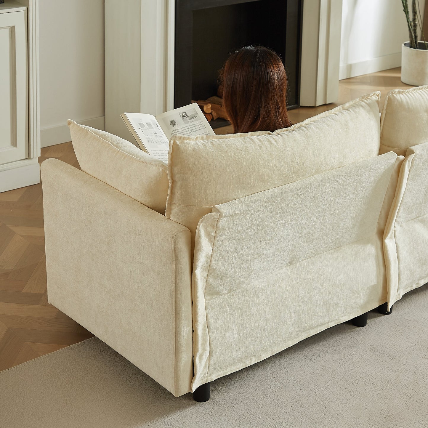 Modular Sectional Sofa, 110 Inch L Shaped Couch Set