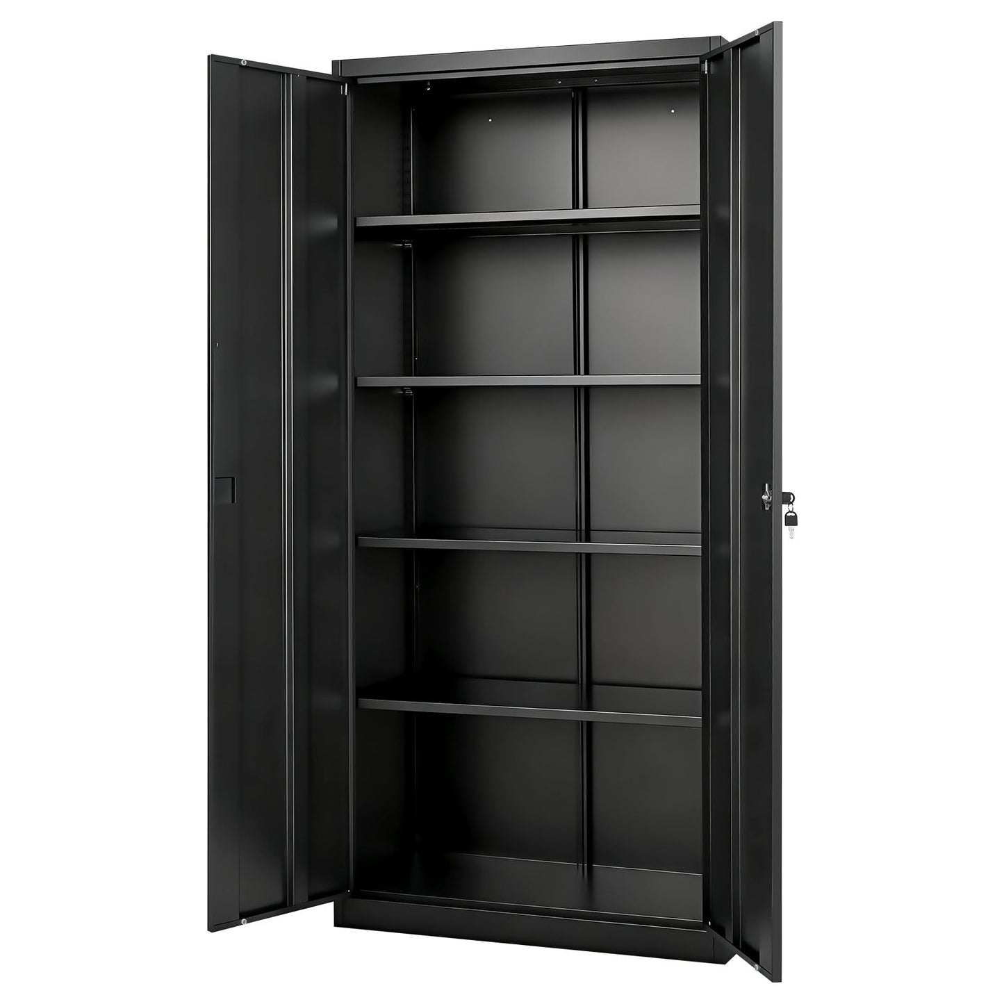 Metal Storage Cabinet with Lockable Steel Construction