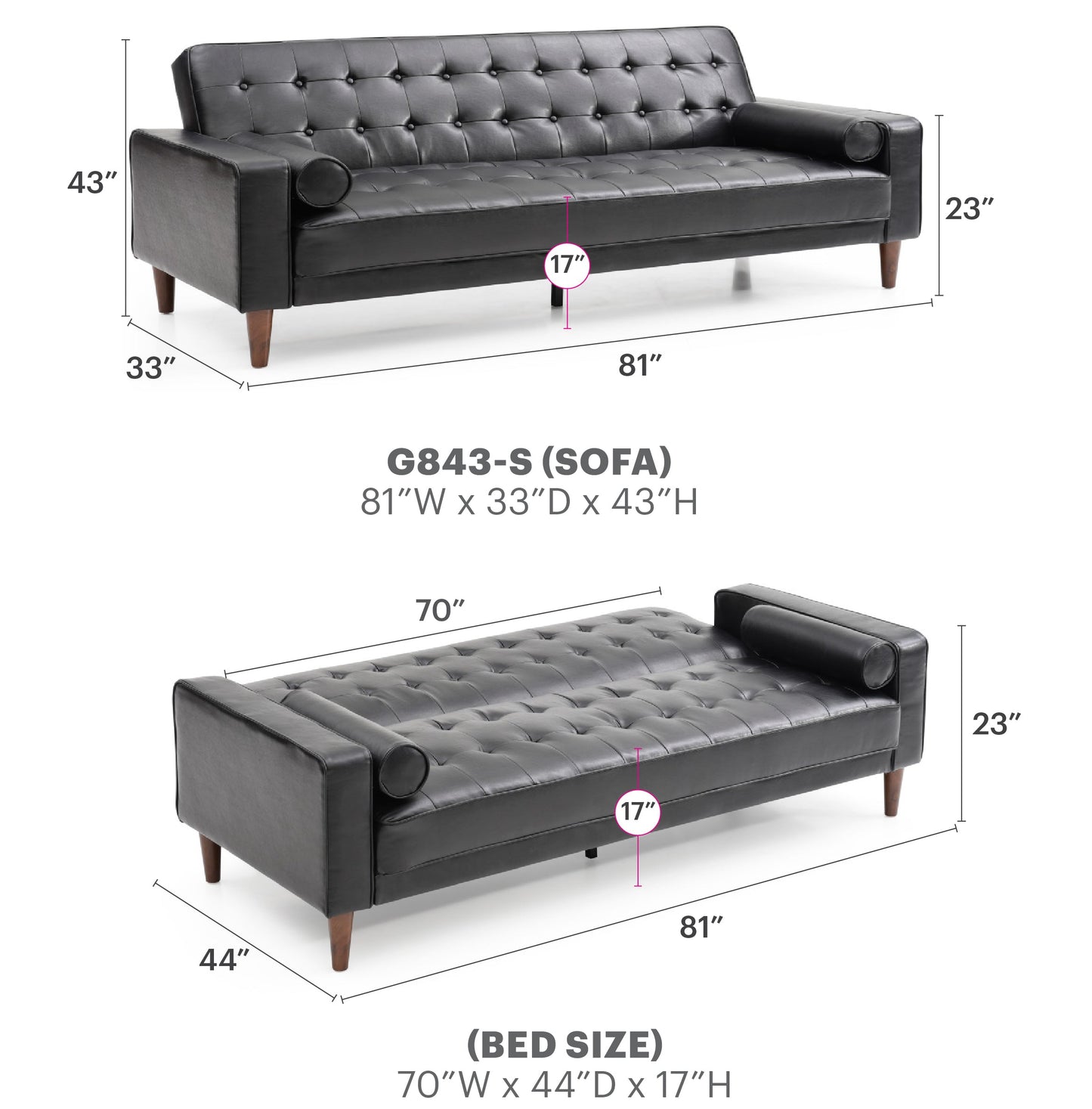 Glory Furniture Andrews G843A-S Sofa Bed