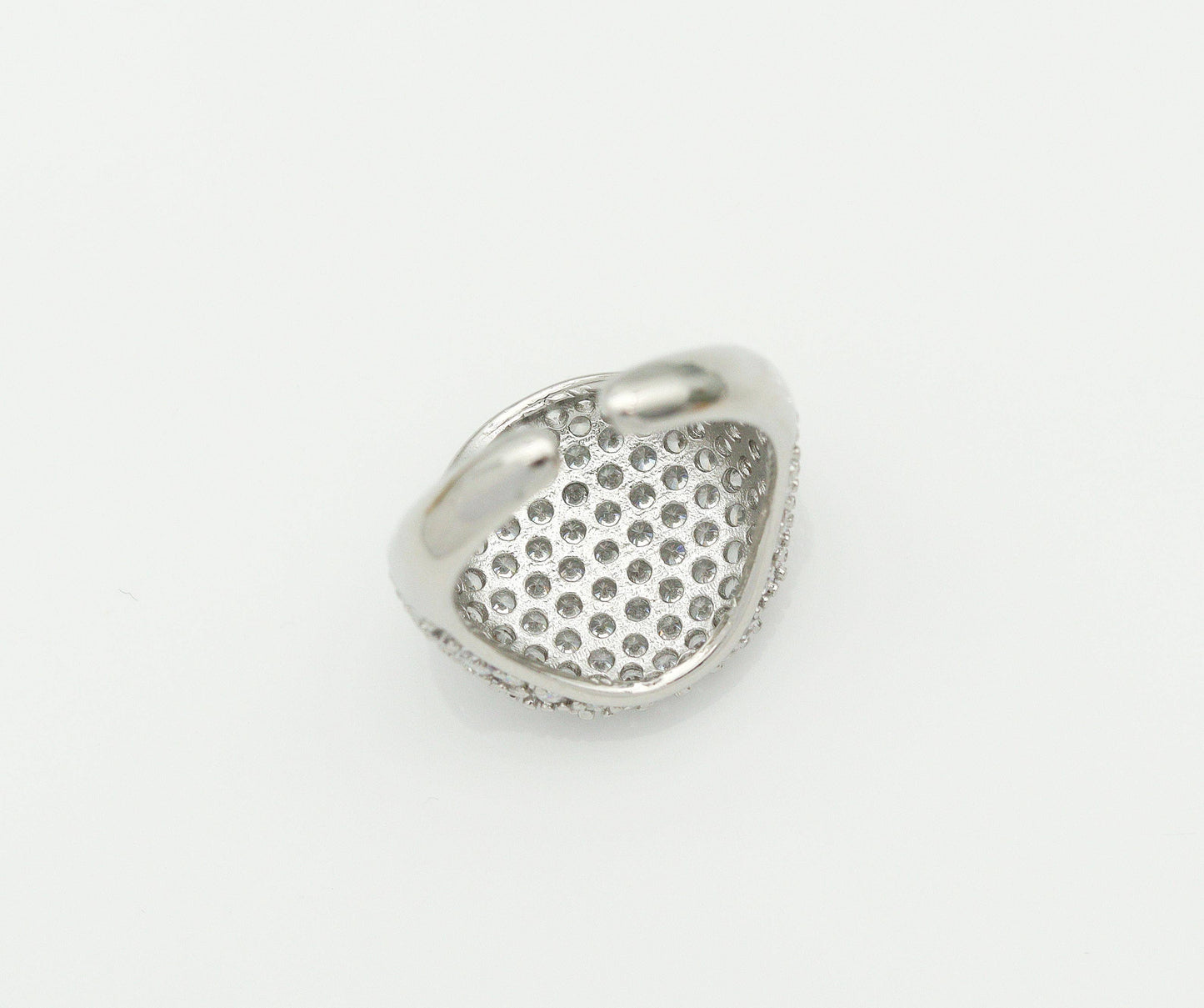 CZ Oval Adjustable Ring, Sku#B188