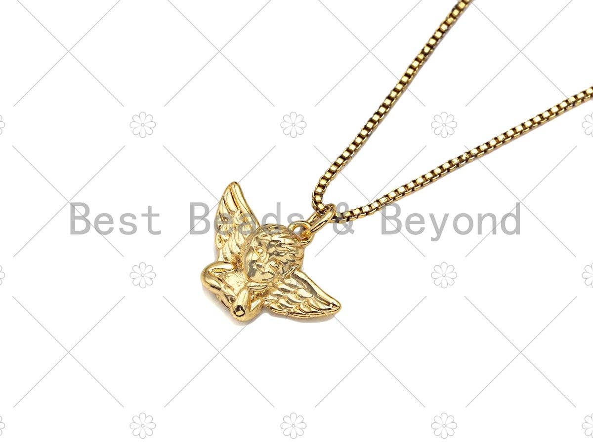 3D Angel Shape Pendant/Charm,Cute Angel Charm, Necklace Bracelet Charm Pendant,19x13mm, Sku#L513