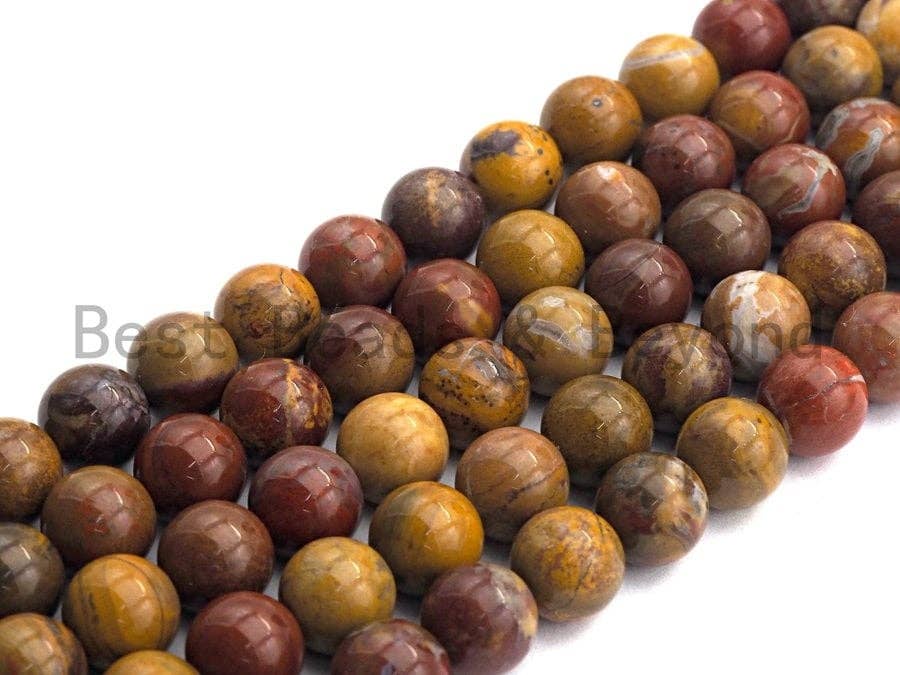 Natural Red Yellow Agate beads, Round Smooth 6mm/8mm/10mm/12mm, Natural Agate Beads, sku#U475