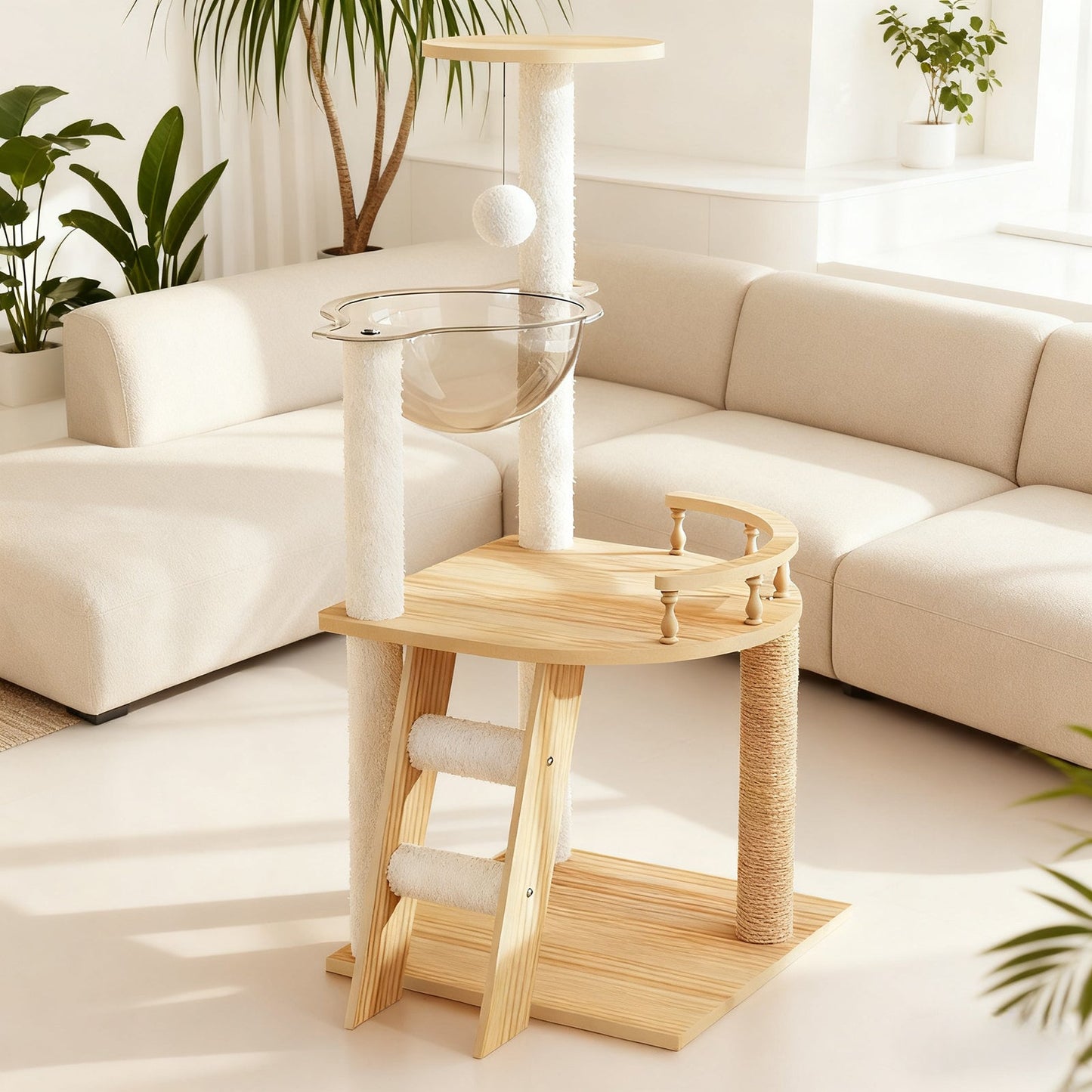 41.3" Modern Cat Tower for Indoor Cats
