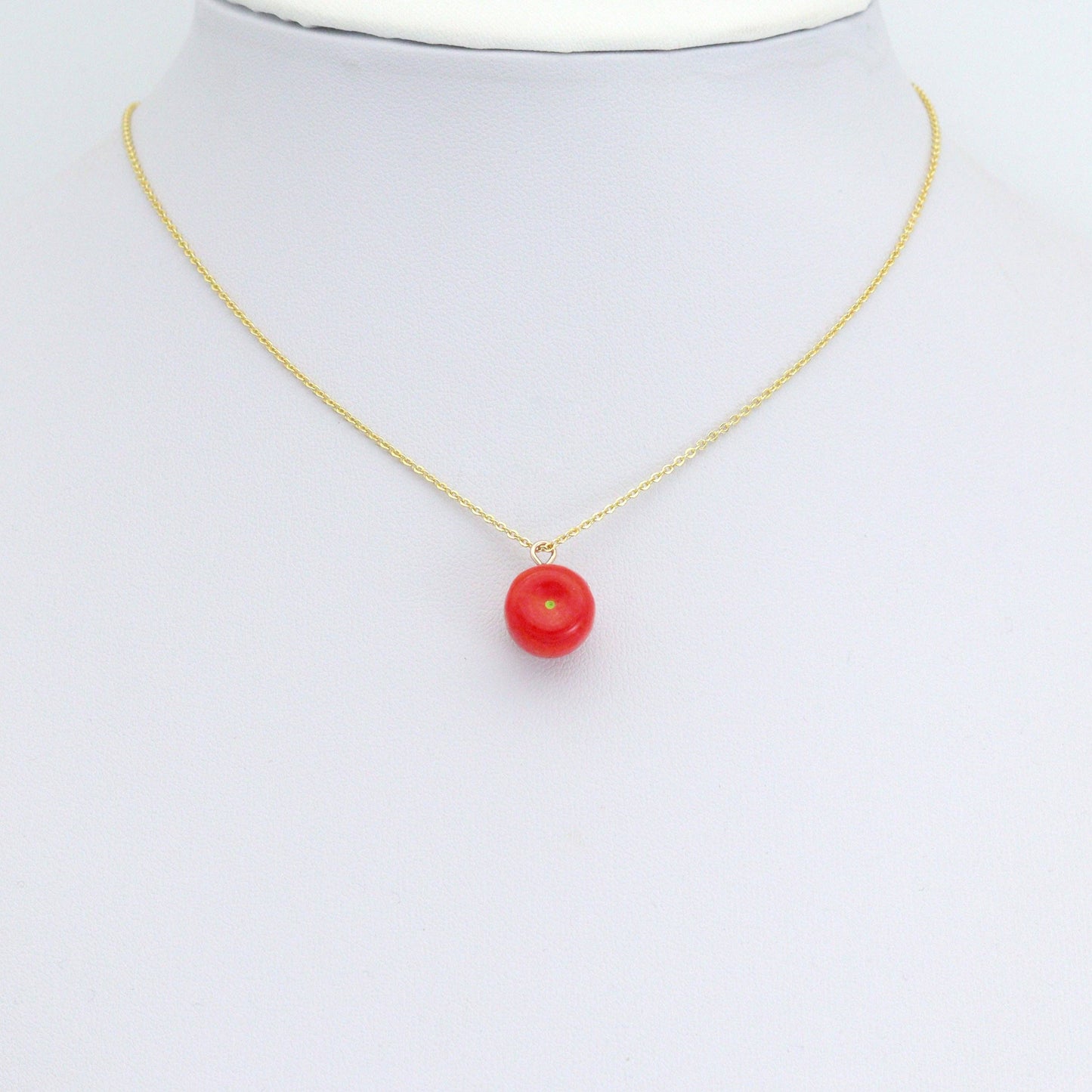 Enamel Gold Red Apple Charm Pendant,Sku#LK1251