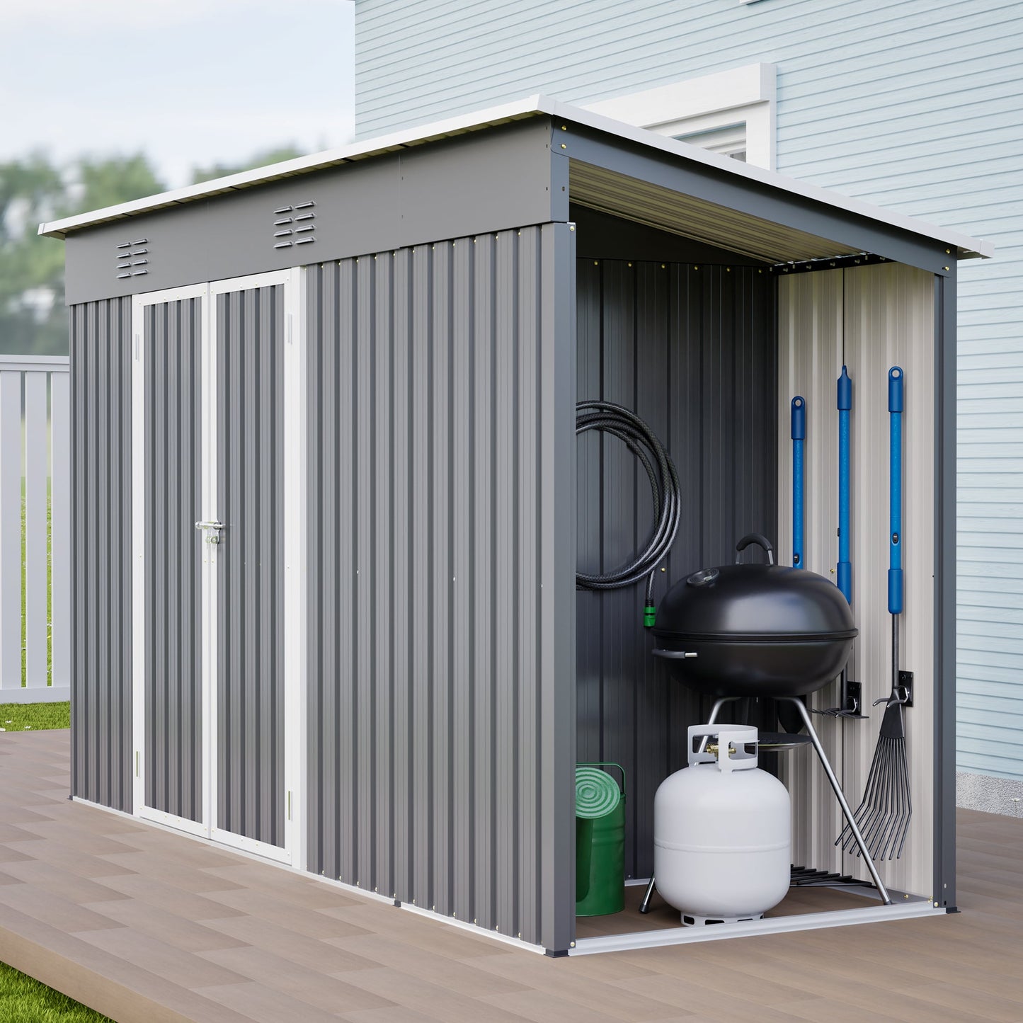 10'x4' Outdoor Metal Storage Shed