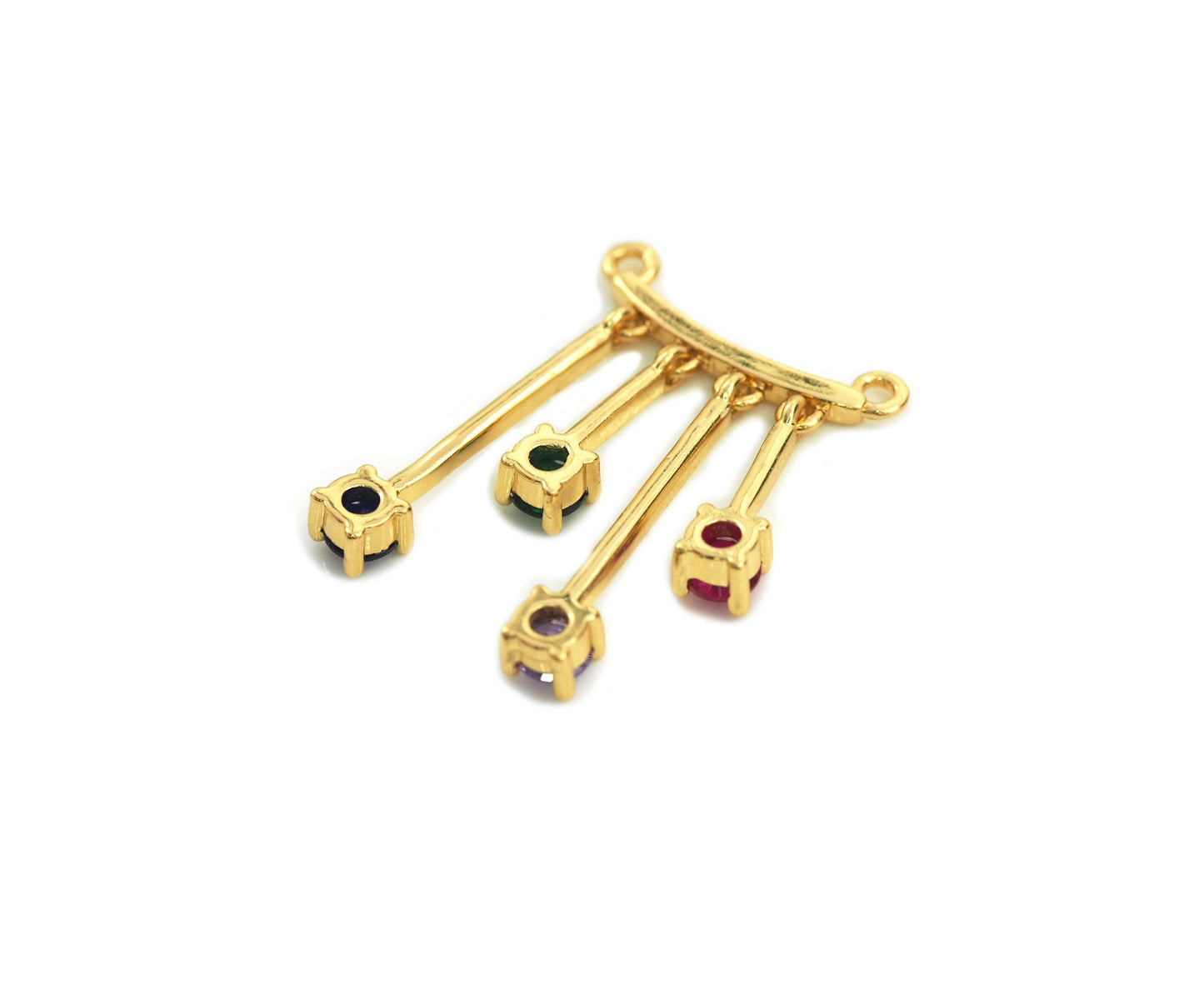 Multicolor CZ Charm, Sku#LK586