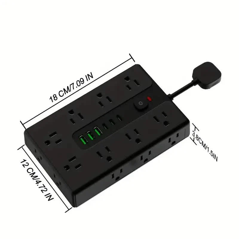 Multiprise multifonction 22-en-1 – 16 prises, 3 ports USB-A et 3 ports USB-C