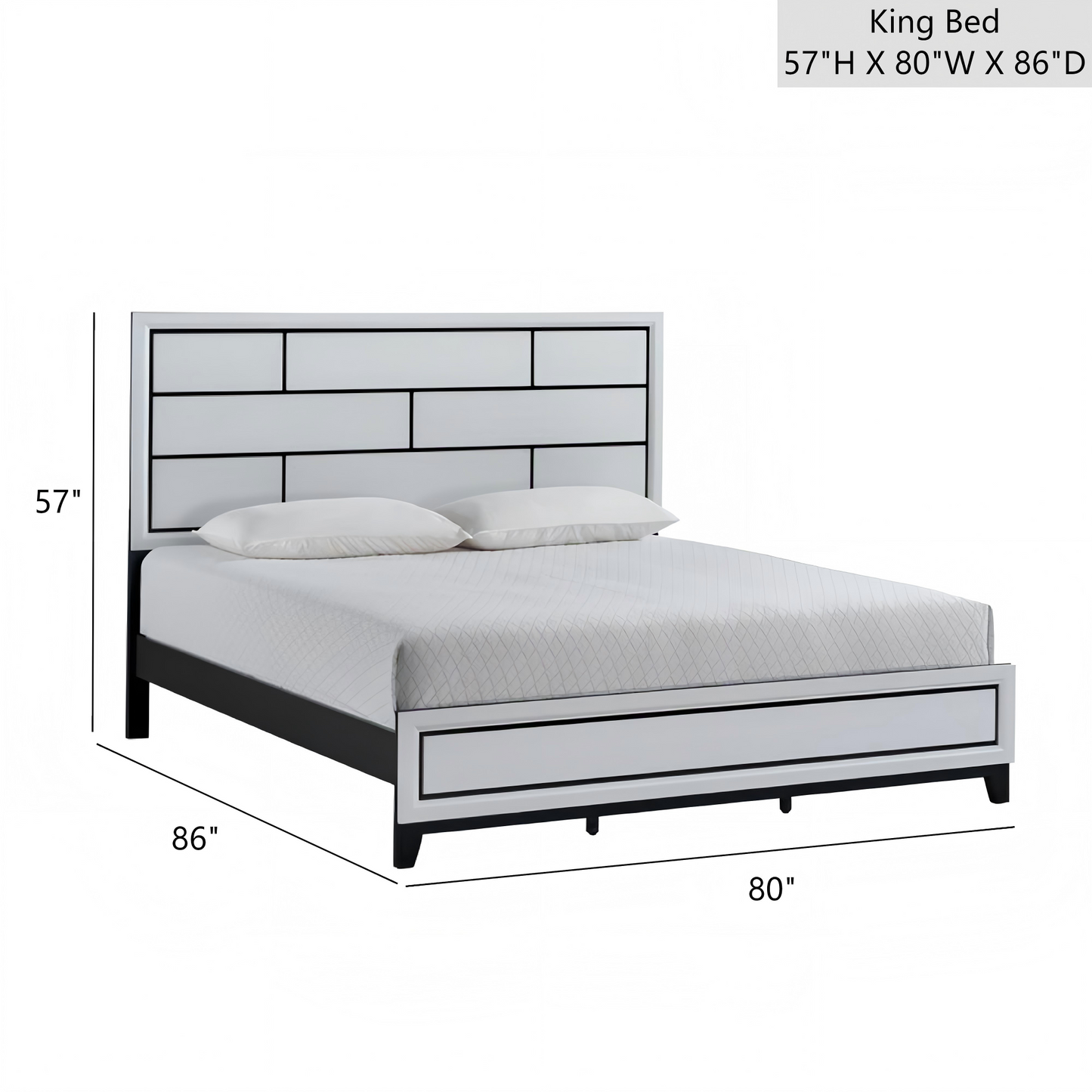 Glasgow G04390A-KB King Bed (Mattress Not Included)
